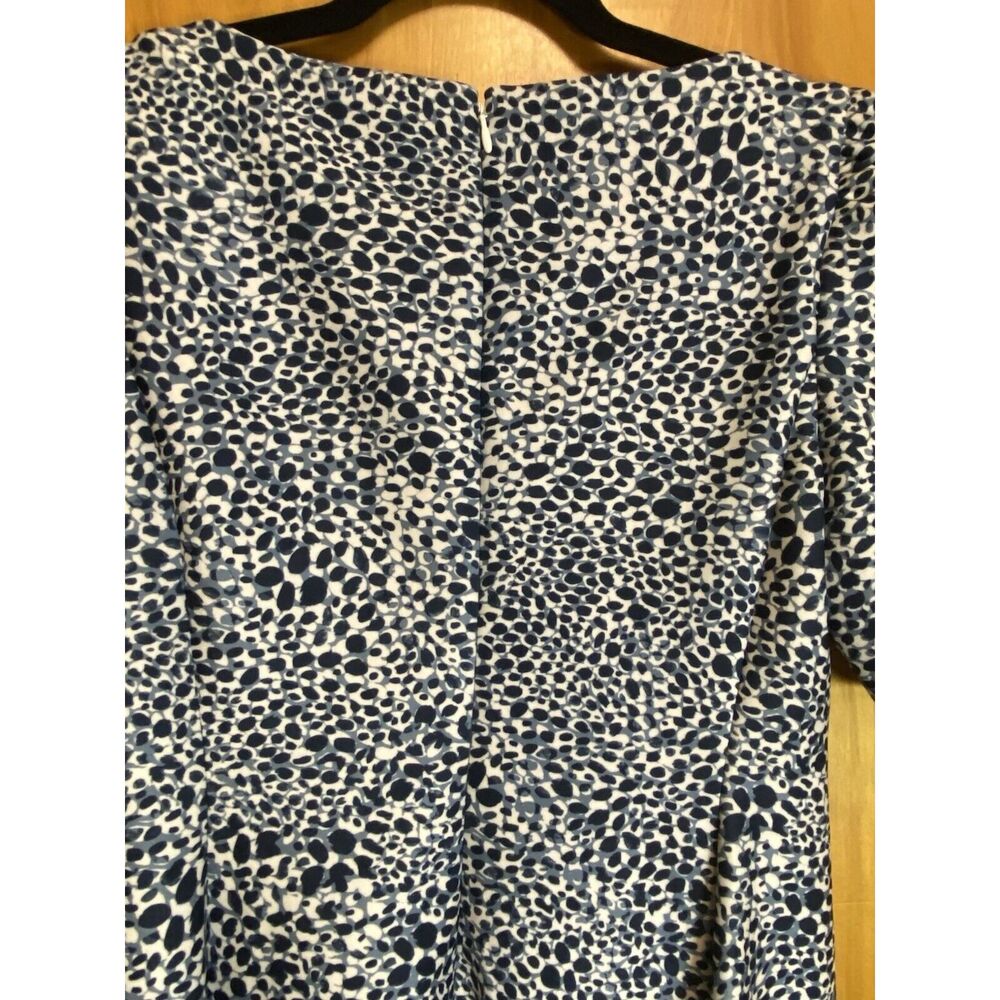 Donna Karan Women's Multicolor Abstract Puff  Short Sleeve Dress  8 - Picture 12 of 14